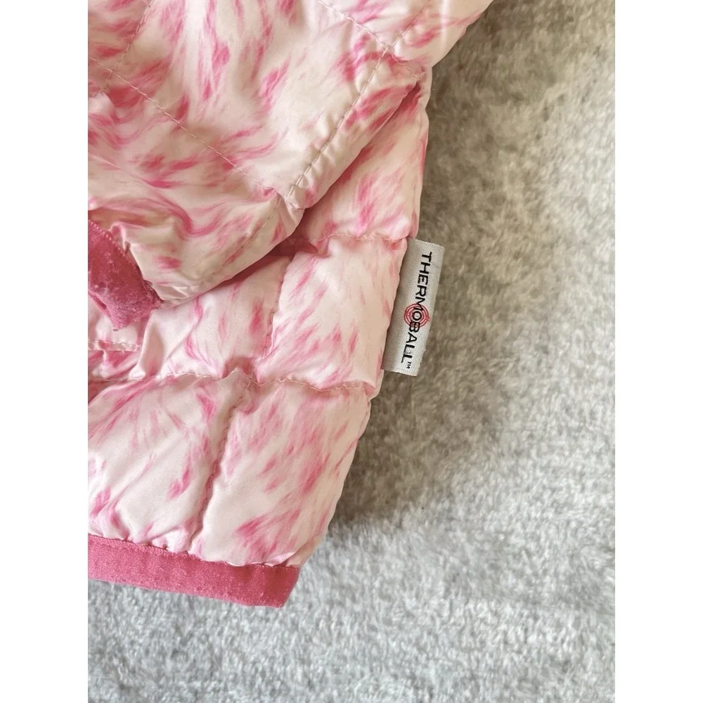 THE NORTH FACE Kid Thermoball Full Zip Hooded Jacket Pink Size 5 Reversible
